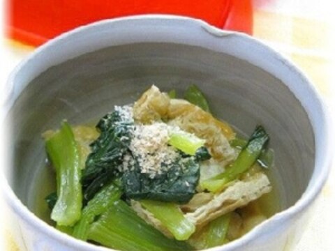 シリコンスチーマーで箸休め！小松菜と油揚げの煮浸し
